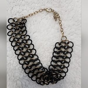 Elegant Black and Gold Chain Necklace
